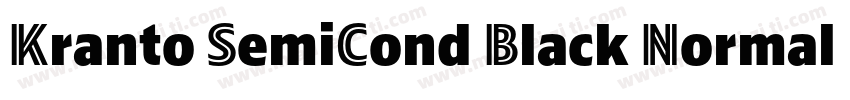 Kranto SemiCond Black Normal Inline字体转换